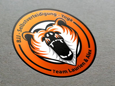 Logo for martial arts school bear illustration logo logo design