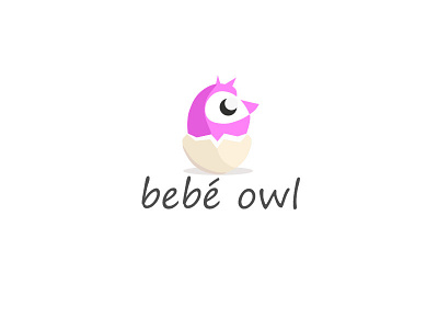 baby owl baby clean cute egg flat fun kid kids logo logo design owl simple