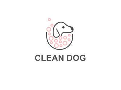 Clean Dog animals clean dog logo logo design mark minimalistic simple