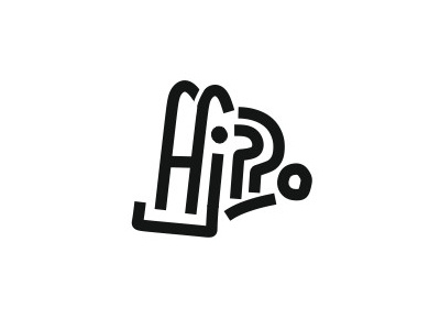 Hippo Logo Design 2 abstract animals clever logo hippo logo logo design mark shapes text word