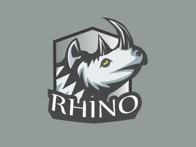 Rhino Mascot design logo mascot rhino