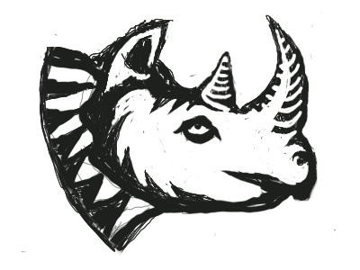 Rhino Mascot | Sketch logo design mascot rhino sketch