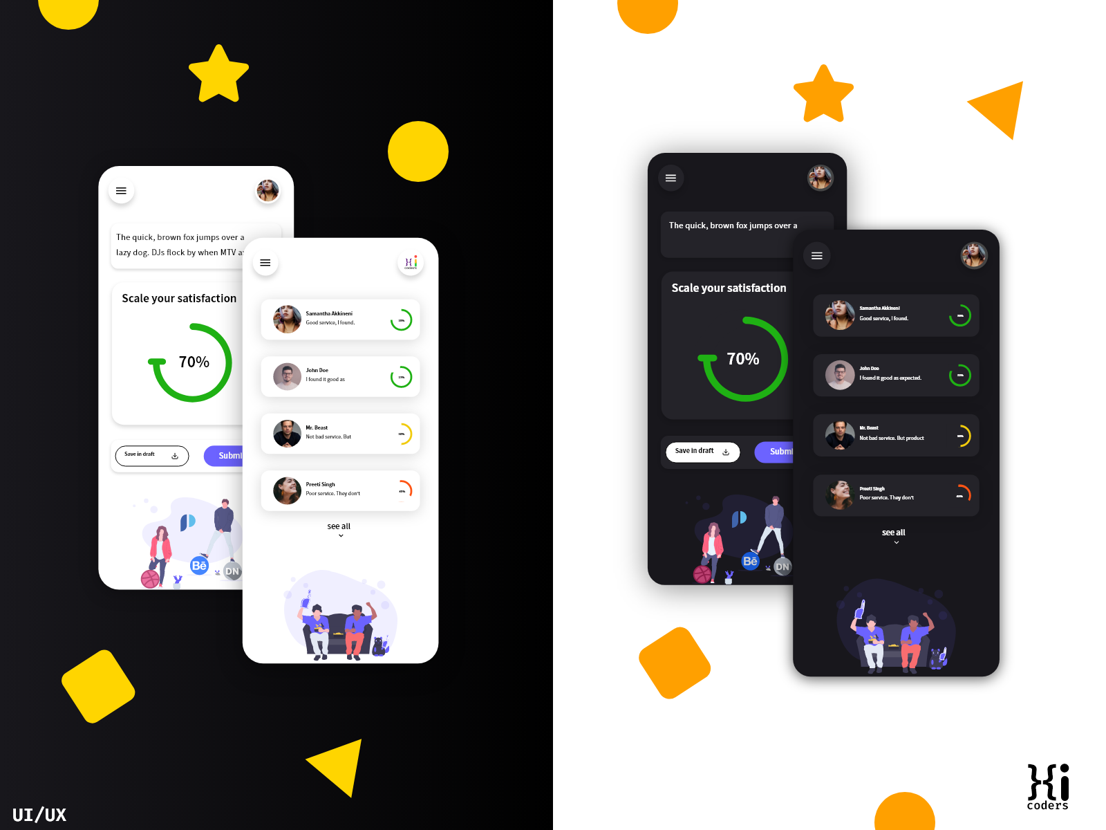 Review Screen UI/UX by Hi Coders on Dribbble