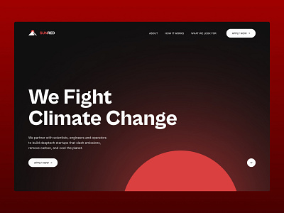 Climate Fight Organization website climate dark minimalism ui ux volunteering webdesign