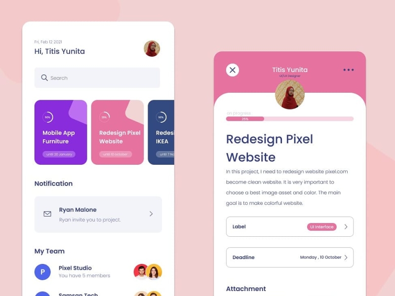 Mobile apps by Titis Yunita Purnomo on Dribbble