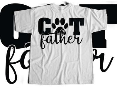 Cat Father Tshirt design