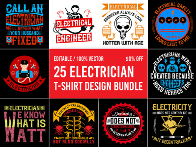 Electrician tshirt bundle