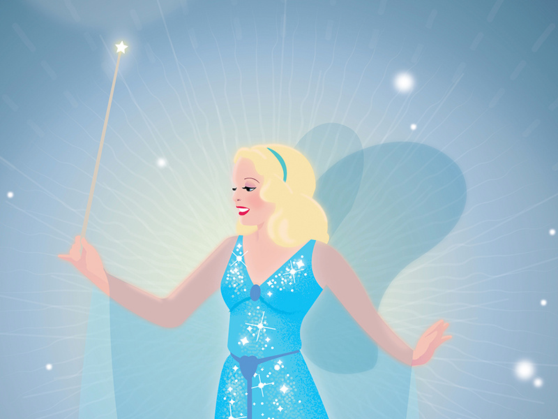 Blue Fairy Dribbble pinocchio disney illustration