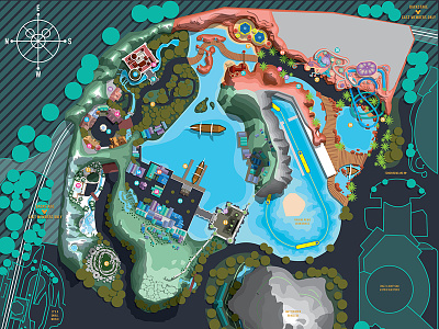 New Fantasyland Dribbble concept art imagineering theme park design