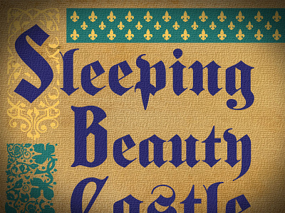 Castle Book illustration medieval papercraft parchment typography