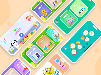 Lil Artist: Kid Stories, Games iOS App animal apple character cute design education flat game illustration ios ipad iphone kid logo