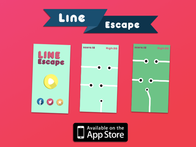 Line Escape iOS Game addictive app store apple banner best color game ios ipad iphone line