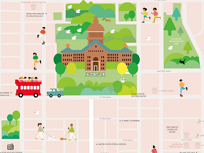 Stroly loves Austin adobe illustrator austin illustration map vector