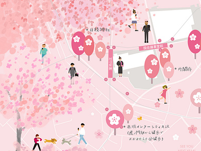 Cherry blossom map