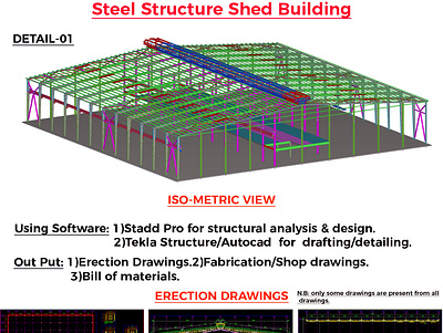 steel structure building architecture design design and drawing draftsman and detailer engineering design steel building steel shed
