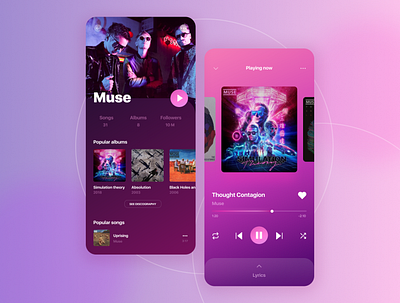 Music app design figma mobile mobile app mobile design music app music player ui ux