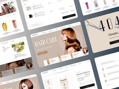 Beauty365 | E-commerce website beauty design e comerce figma hair haircare mainpage photoshop productcard search ui ux web