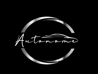 "Autonome" Driverless Car Logo Design. branding dailylogo dailylogo. graphic design dailylogochallenge dailylogodesign day5 design graphic design icon illustrator logo