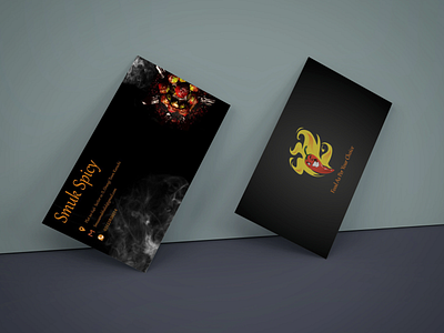 business cards on wall mockup illustration logo vector