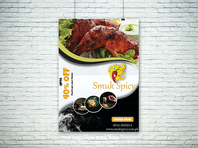 Restaurant Poster Mockup design illustration