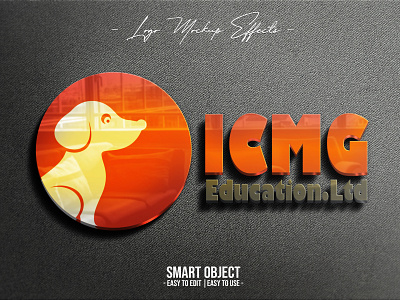 ICMG Foundation Logo company dog illustrator logo