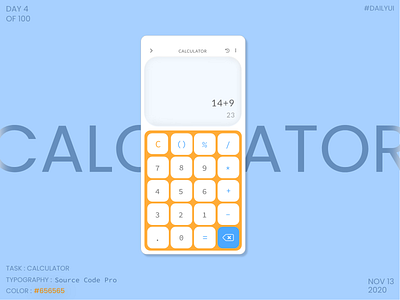 Dailyui004 - Calculator calculator ui daily 100 challenge dailyui dailyui004 dailyuichallenge design dribbble ui ux
