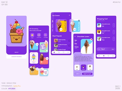 Dailyui012 - E-commerce Shop ( Single item) daily 100 challenge dailyui dailyuichallenge design dribbble icecream icecream app ui illustration single product ui ux vector