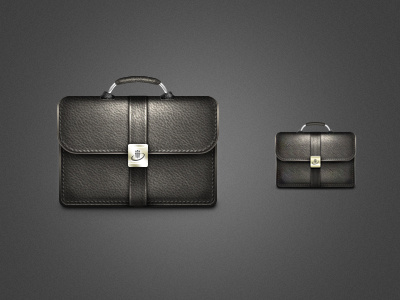 Briefcase Icon bag briefcase icon leather metal portfolio texture