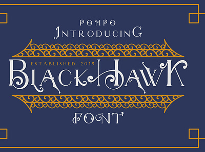 Black Hawk Font + Ornaments creative design creativemarket curves digitalart display font display type font font design font family fonts fontself hand drawn hand lettering handlettering ornament ornaments typeface typography