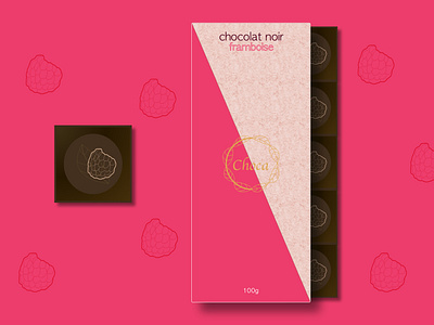 Packaging Choca chocolat noir/framboise