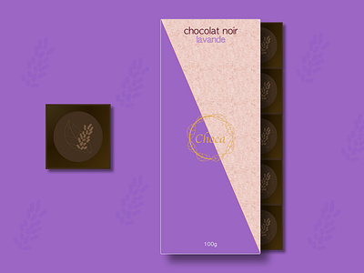 Packaging Choca chocolat noir/lavande art brand cacao chocolat chocolate chocolate package chocolate packaging cocoa design design graphique designer graphique designer portfolio emballage graphic design graphic designer lavande lavender logo packaging