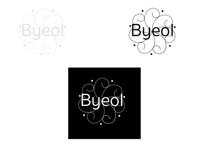 Logo for the cosmetics brand Byeol brand branding byeol cosmetics cosmetics brand cosmetics design cosmétique design design graphique designer graphique designer portfolio galaxie galaxy graphic design graphic designer logo logo design logo design concept logo designer star