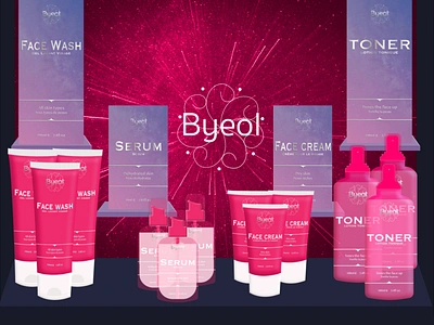 Presenting the Byeol products brand branding byeol cosmetics cosmetics package cosmetics packaging cream design design graphique designer graphique designer portfolio graphic design graphic designer logo logo design package packaging pink plv standup