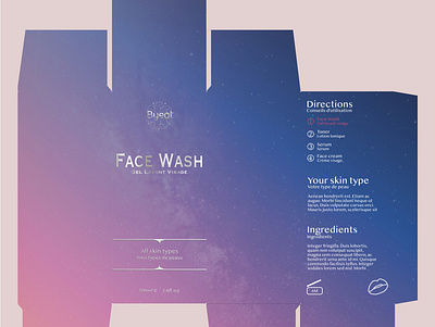 Byeol face wash beauty beauty products brand cosmetics cosmetics design cosmetics packaging cosmetics product design design graphique designer graphique designer portfolio emballage face care graphic design graphic designer logo logo design package packaging packaging design