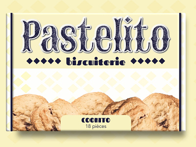 Patelito - Cookito box biscuit brand branding cookie design design graphique designer graphique designer portfolio food packaging graphic design graphic designer illustration logo logo design marque package design packaging packaging design pattern yellow