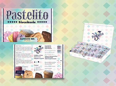 Pastelito - full box box box design branding brownie design design graphique designer graphique designer portfolio doughnut food packaging graphic design graphic designer illustration logo logo design logo designer macaron muffin packaging design packaging designer