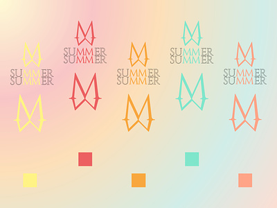 Summer Summer colorful logos