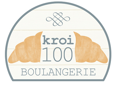 Kroi100 Boulangerie logo bakery boulangerie brand branding croissant design design graphique designer graphique designer portfolio font french french food graphic design graphic designer illustration logo logo boulangerie logo design treat typography