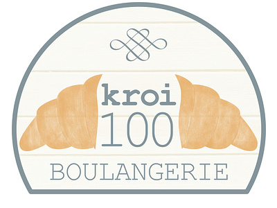 Kroi100 Boulangerie logo bakery boulangerie brand branding croissant design design graphique designer graphique designer portfolio font french french food graphic design graphic designer illustration logo logo boulangerie logo design treat typography