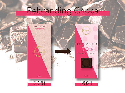 Rebranding Choca - raspberry brand branding chocolat chocolate chocolate packaging design design graphique designer graphique designer portfolio emballage food fruit graphic design graphic designer illustration logo package packaging design raspberry rebranding