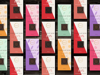 The Choca collection brand branding chocolat chocolate chocolate packaging design design graphique designer graphique designer portfolio emballge food graphic design graphic designer honey illustration lavender logo package pattern raspberry