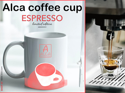Alca coffee cup -Espresso edition branding coffee brand coffee cup design design graphique designer graphique designer portfolio espresso graphic design graphic designer illustration logo merchandising tasse à café