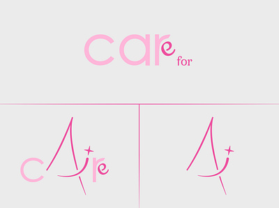 Care for logo variation baby brand brand brand identity branding cosmetics creative design design graphique designer graphique designer portfolio graphic design graphic designer logo logo designer mark pink secondary logo submark symbol vector