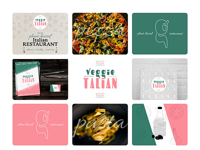 Veggie Talian project presentation brand identity branding design design graphique designer graphique designer portfolio food graphic design graphic designer identité visuelle italian logo pasta pizza plant based restaurant restaurant identity restaurant vegan vegan restaurant visual identity