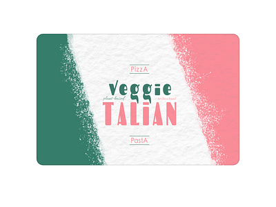 Veggie Talian business card -front branding business card business card design design design graphique designer graphique designer portfolio graphic design graphic designer italian restaurant logo restaurant identity