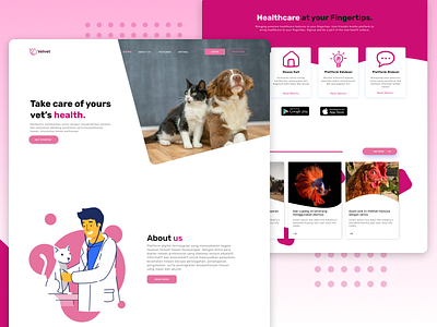 Pet Healtcare dailyui design figma landingpage mockup pethealtcare photoshop ui uidesign uiux websitedesign