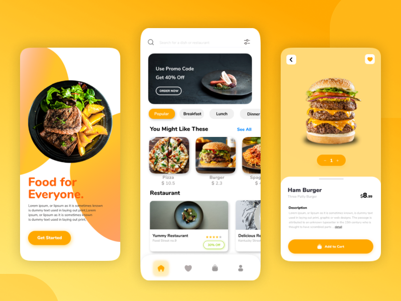 Food Delivery App by Galih on Dribbble