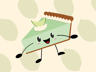 Key Lime Pie WIP cartoon cute graphic design illustration pie vector