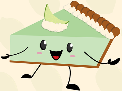 Key Lime Pie cute illustration lime pie
