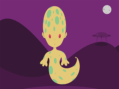 Alien WIP alien cartoon graphic design illustration